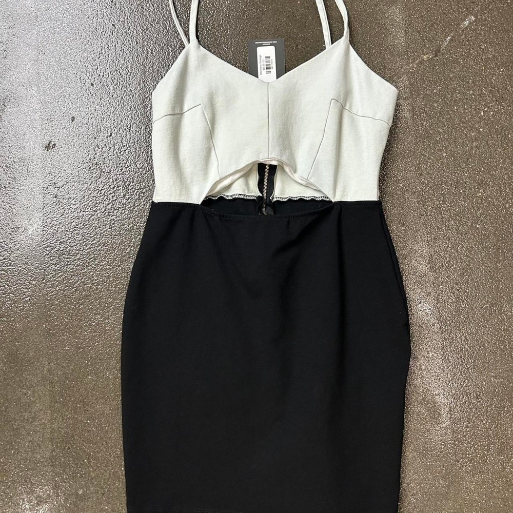 Vintage Top 10 Made In Usa Mini black Size Large Bodycon Dress
